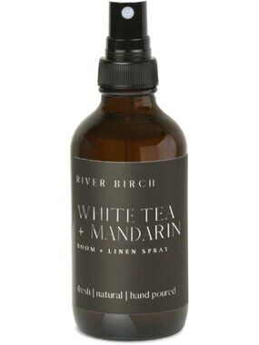 Luxury White Tea & Mandarin Scented Room Spray | 4 oz Glass Bottle | Handmade
